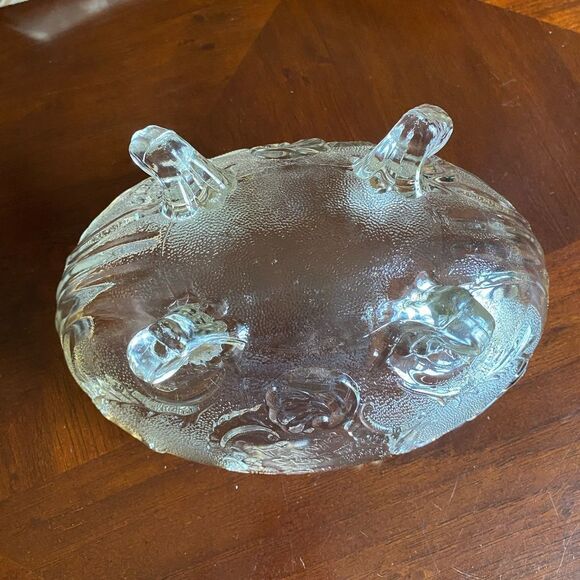 Lombardi Fruit Bowl Scroll Floral Pattern Glassware by Jeanette - Picture 6 of 13